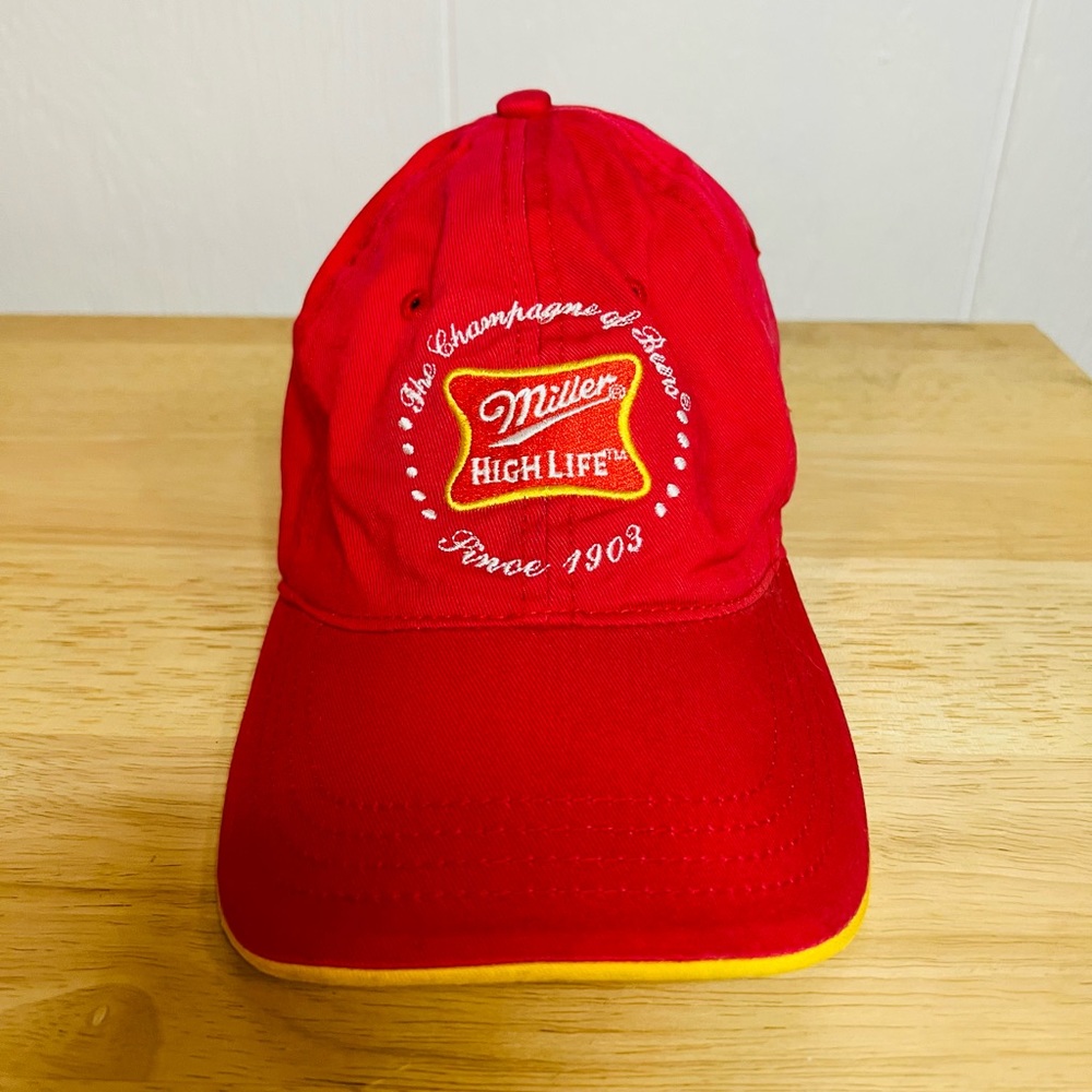 H3 Sport Gear Miller High Life Adjustable Baseball Cap Red/yellow 2005